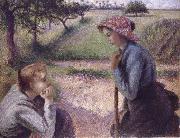 Camille Pissarro The conversation oil painting reproduction